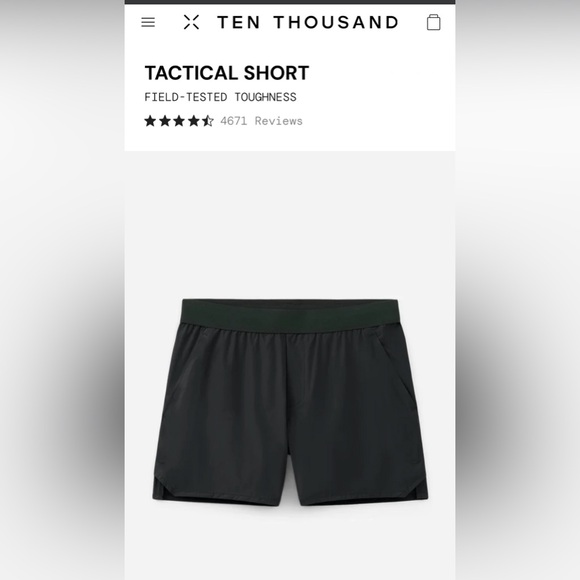 Ten Thousand Other - Ten Thousand - Tactical Short Liner - 5” - Black Small SINGLE